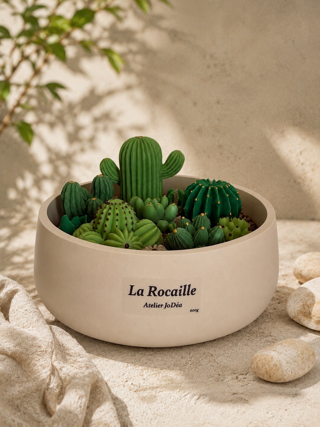 Jardin bougie "La Rocaille" grand modèle
