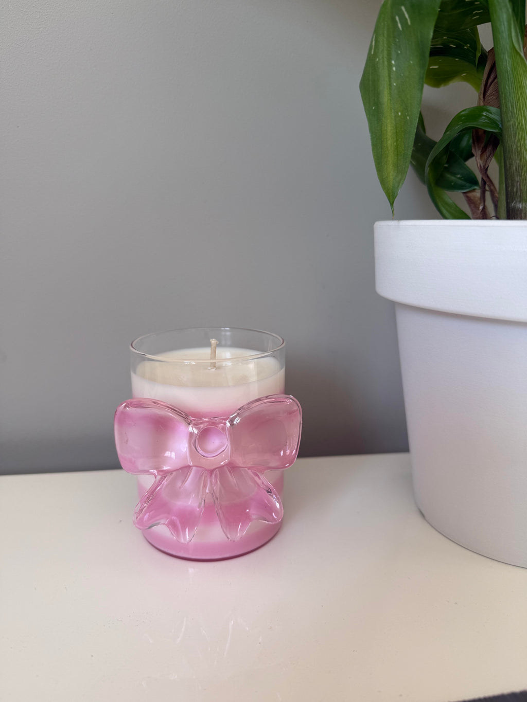 Bougie Nœud "Rose vanillée"