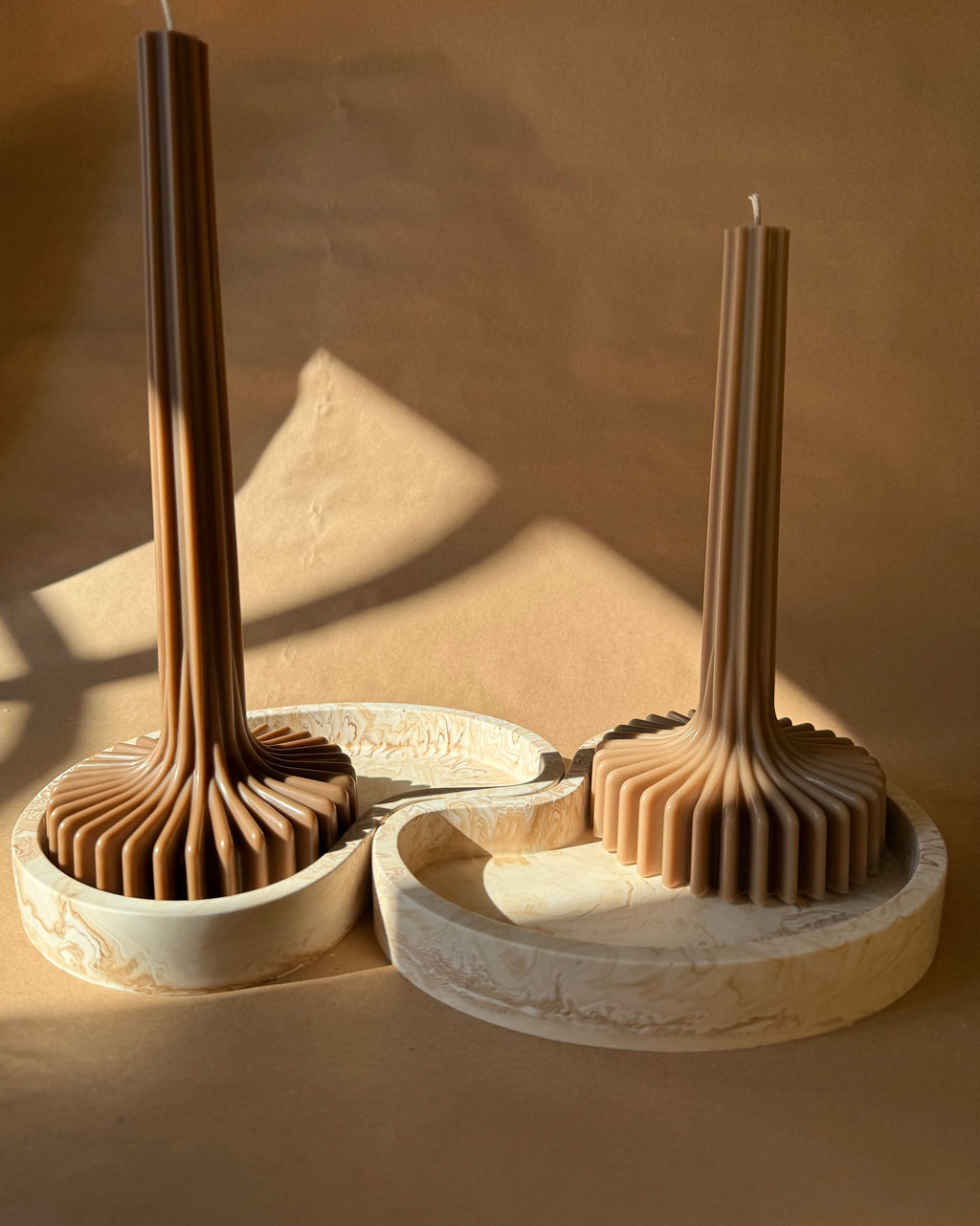 Bougie décorative "Plisséa"