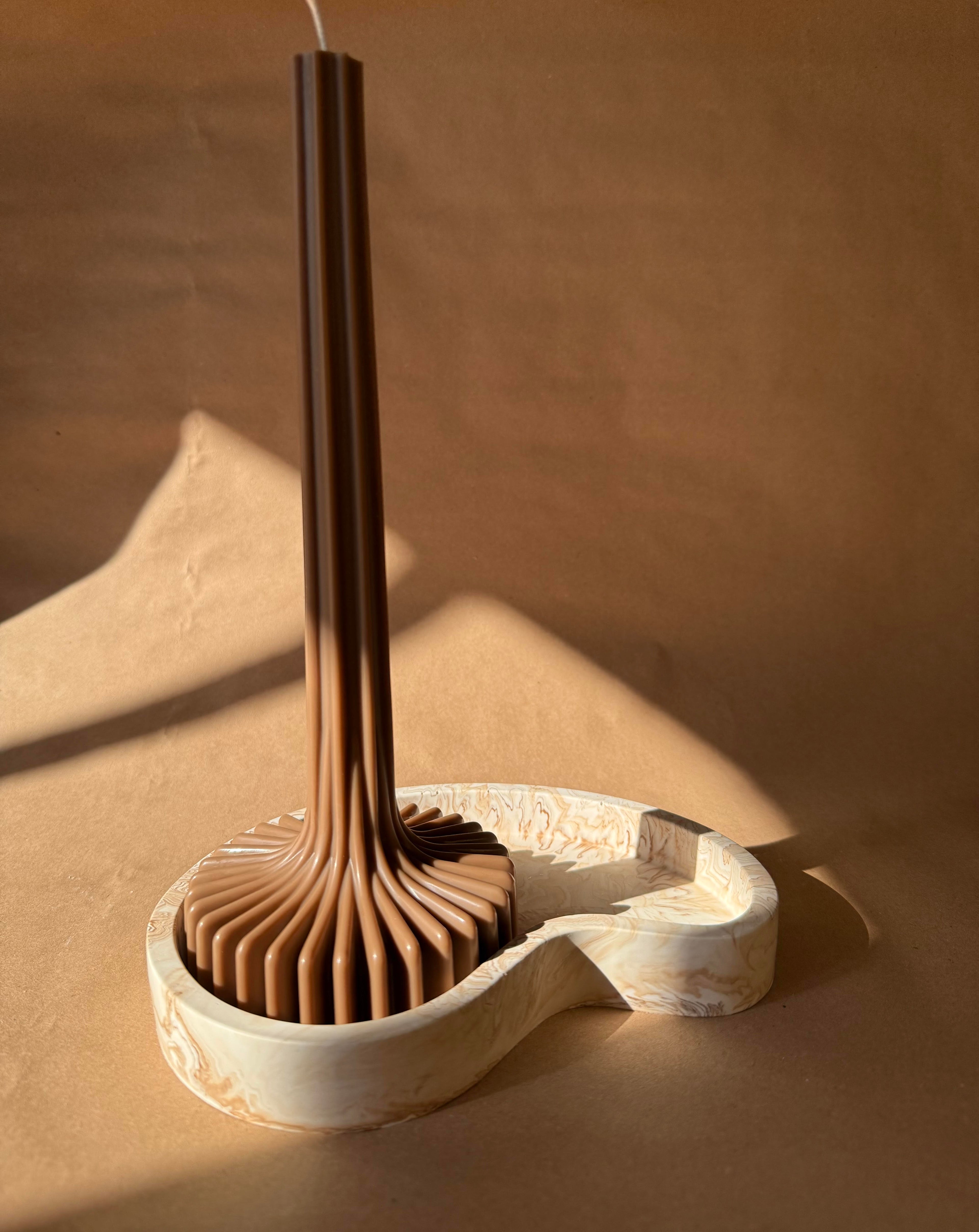 Bougie décorative "Plisséa"
