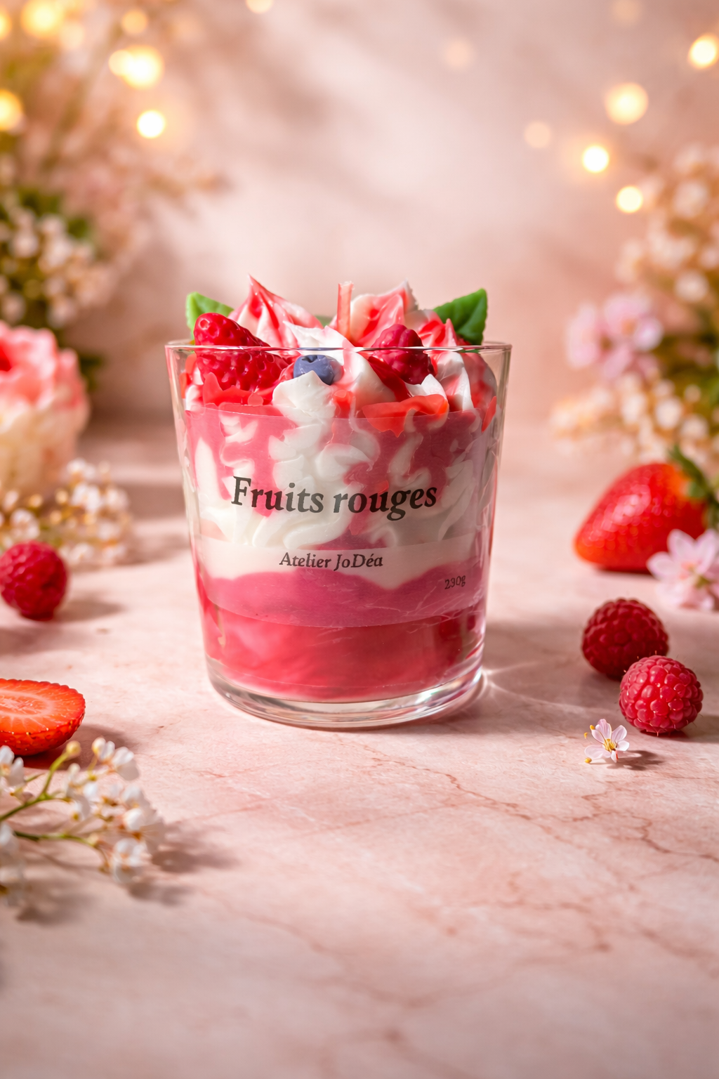 Bougie gourmande "Fruits rouges"