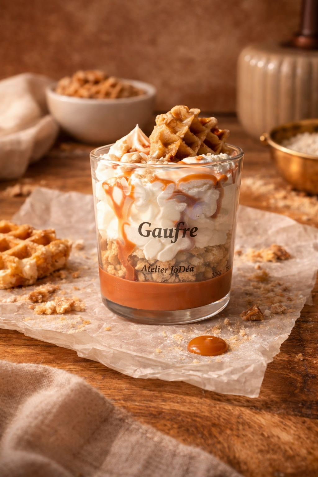 Bougie gourmande "Gaufre"