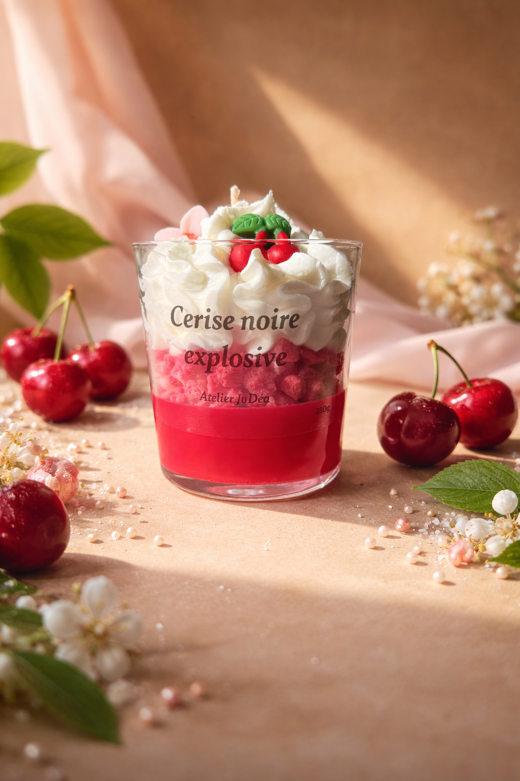 Bougie gourmande "Cerise noire explosive"